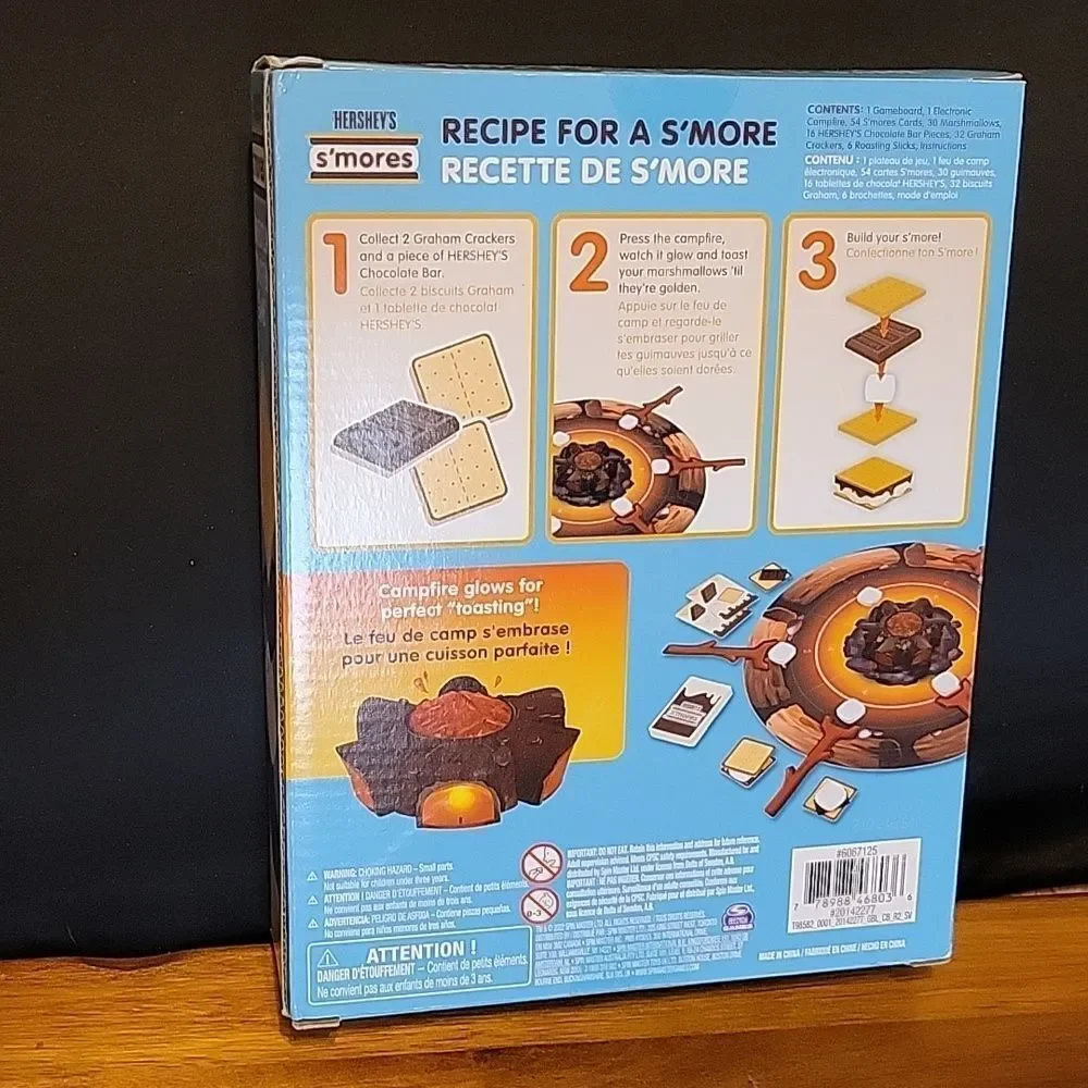Hershey's  S'mores Perfectly Toasted Board Game  3-6 players Age 6+